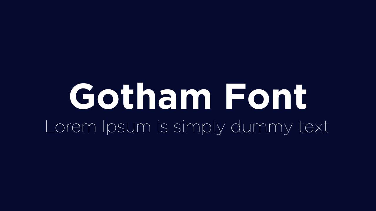 Gotham Font