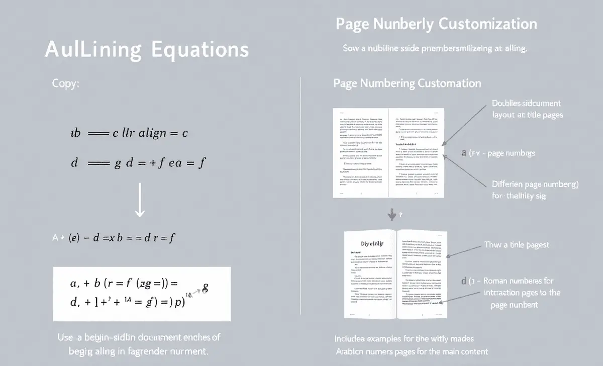 Aligning Equations And Page Numbering