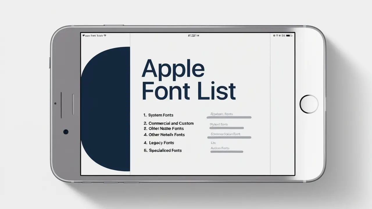 Apple Font List - On macOS And iOS