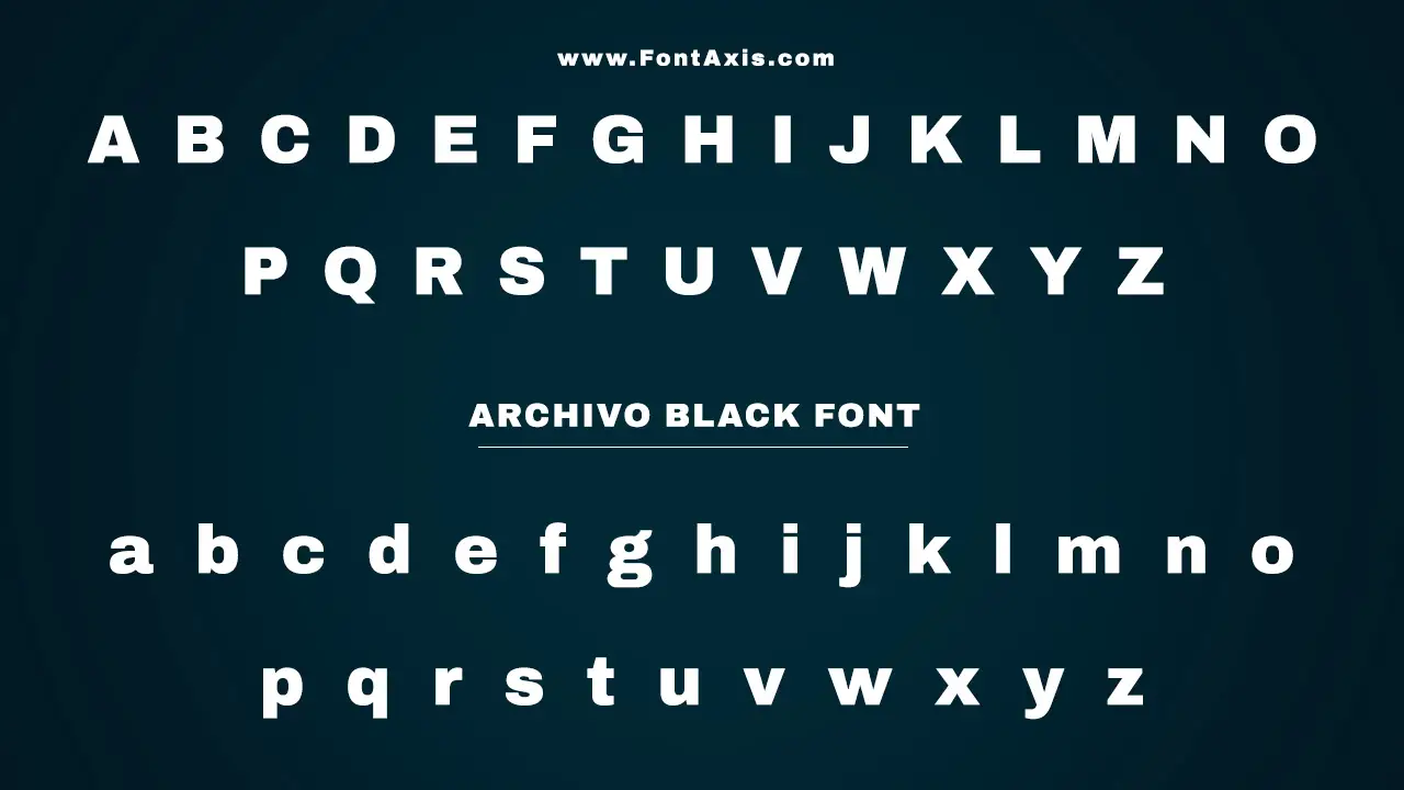 Archivo Black Font Information