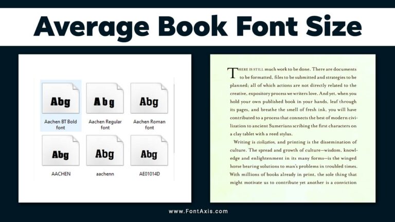 Average Book Font Size