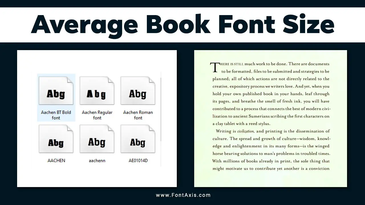 Average Book Font Size