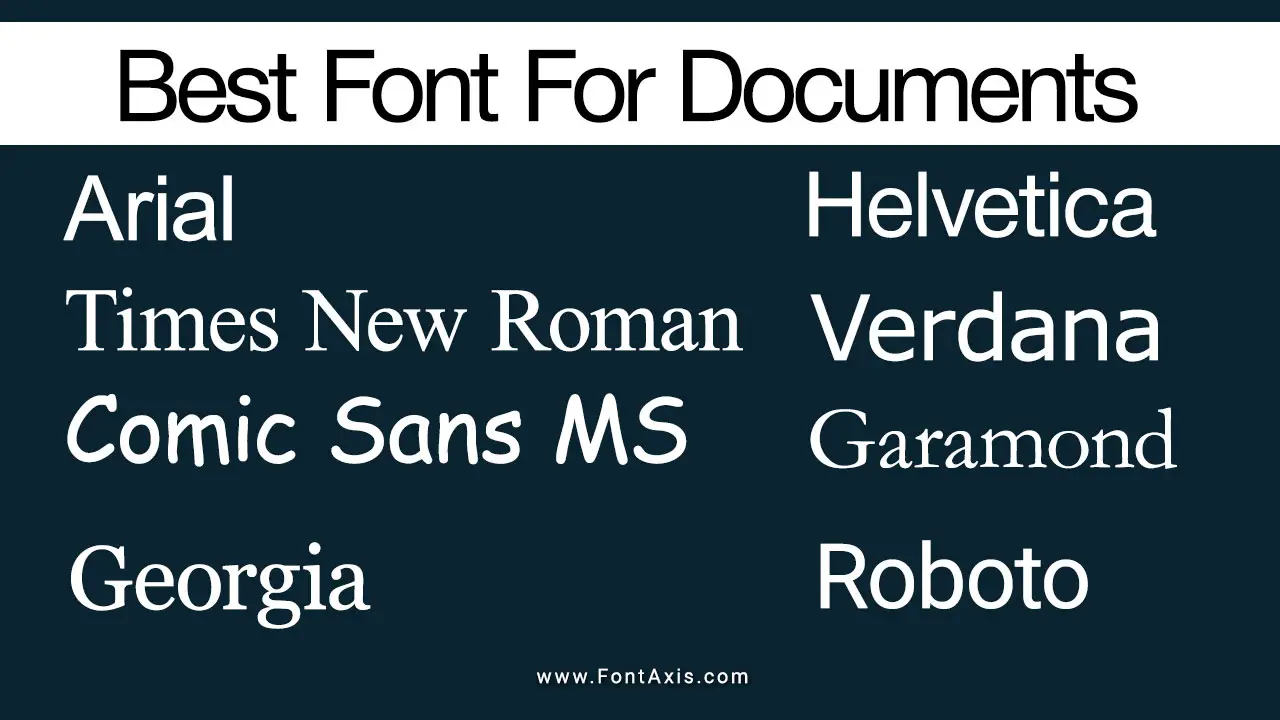 Best Font For Documents