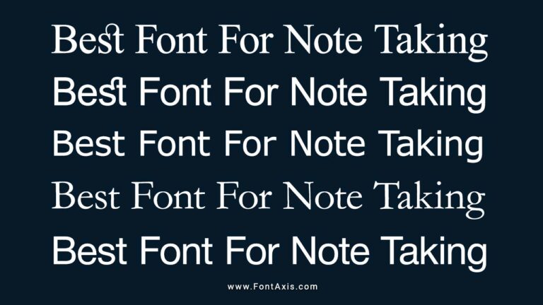 Best Font For Note Taking