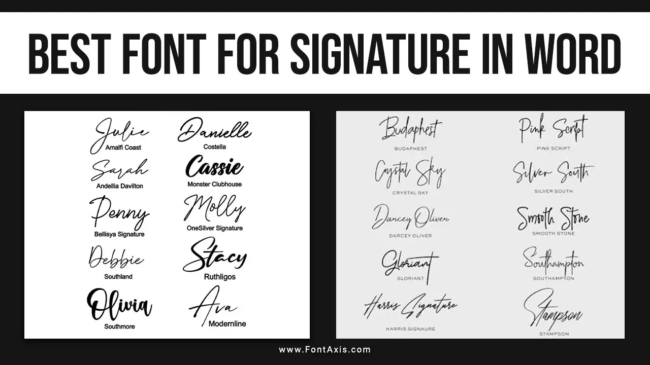 Best Font For Signature In Word