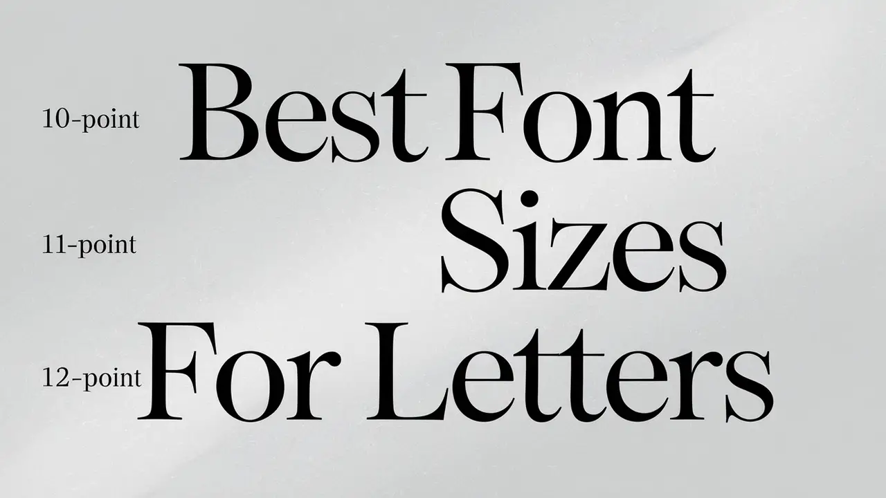 Best Font Sizes For Letters