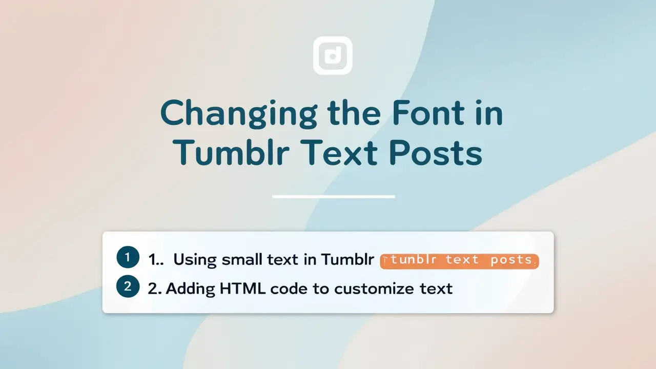 Changing The Font In Tumblr Text Posts