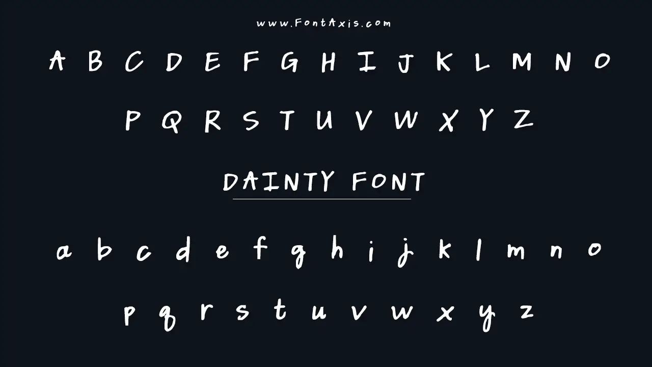 Dainty Font Information