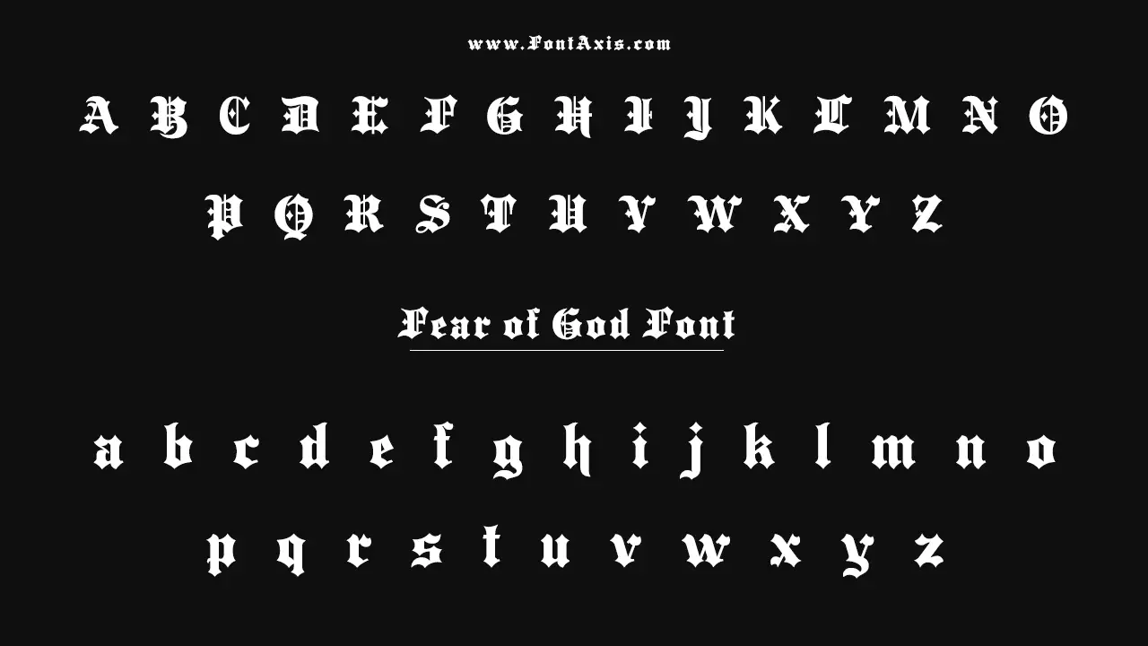 Fear Of God Font Information