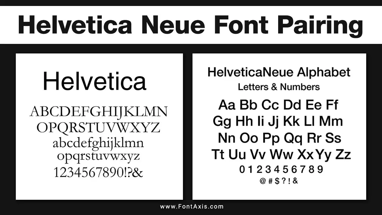 Helvetica Neue Font Pairing