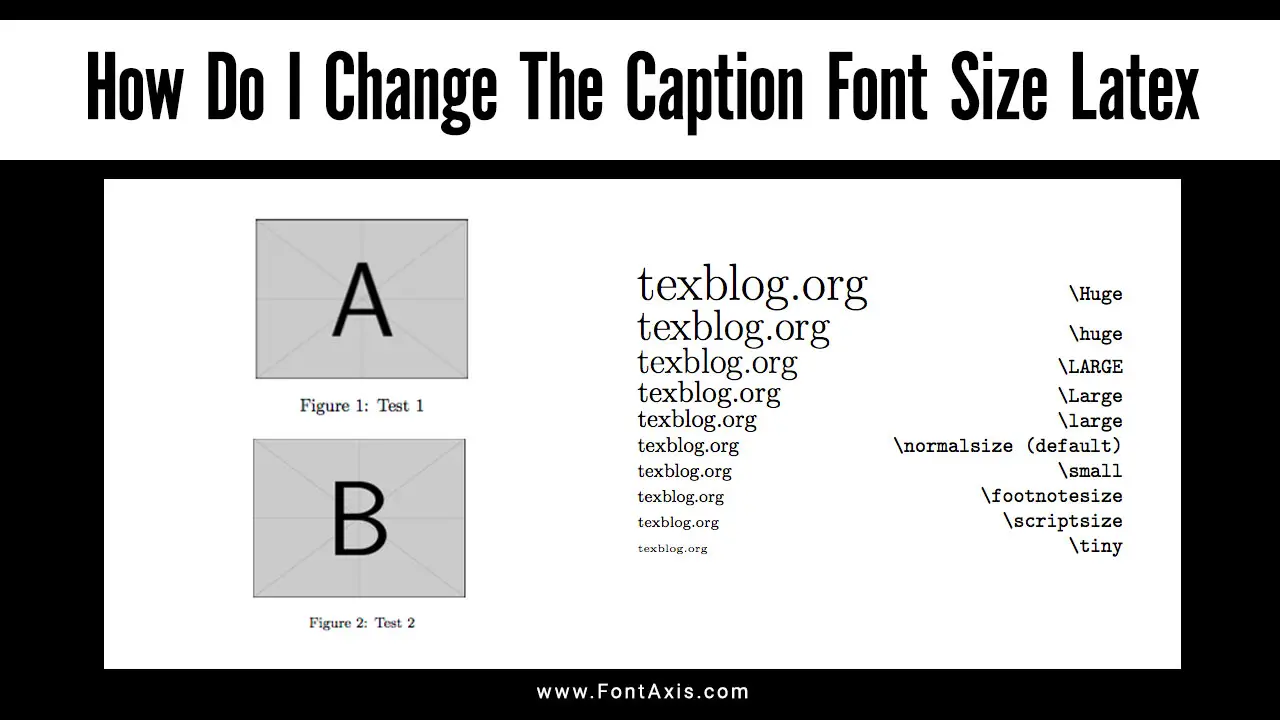 How Do I Change The Caption Font Size Latex