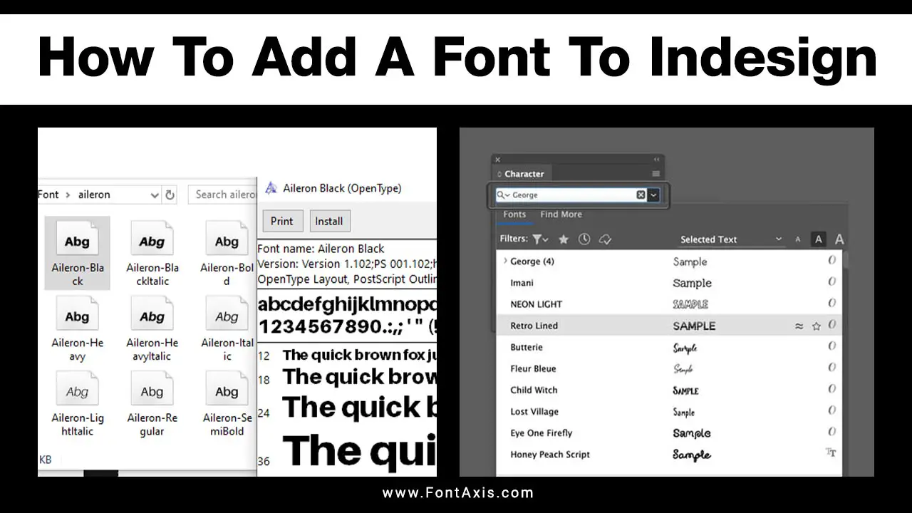 How To Add A Font To Indesign