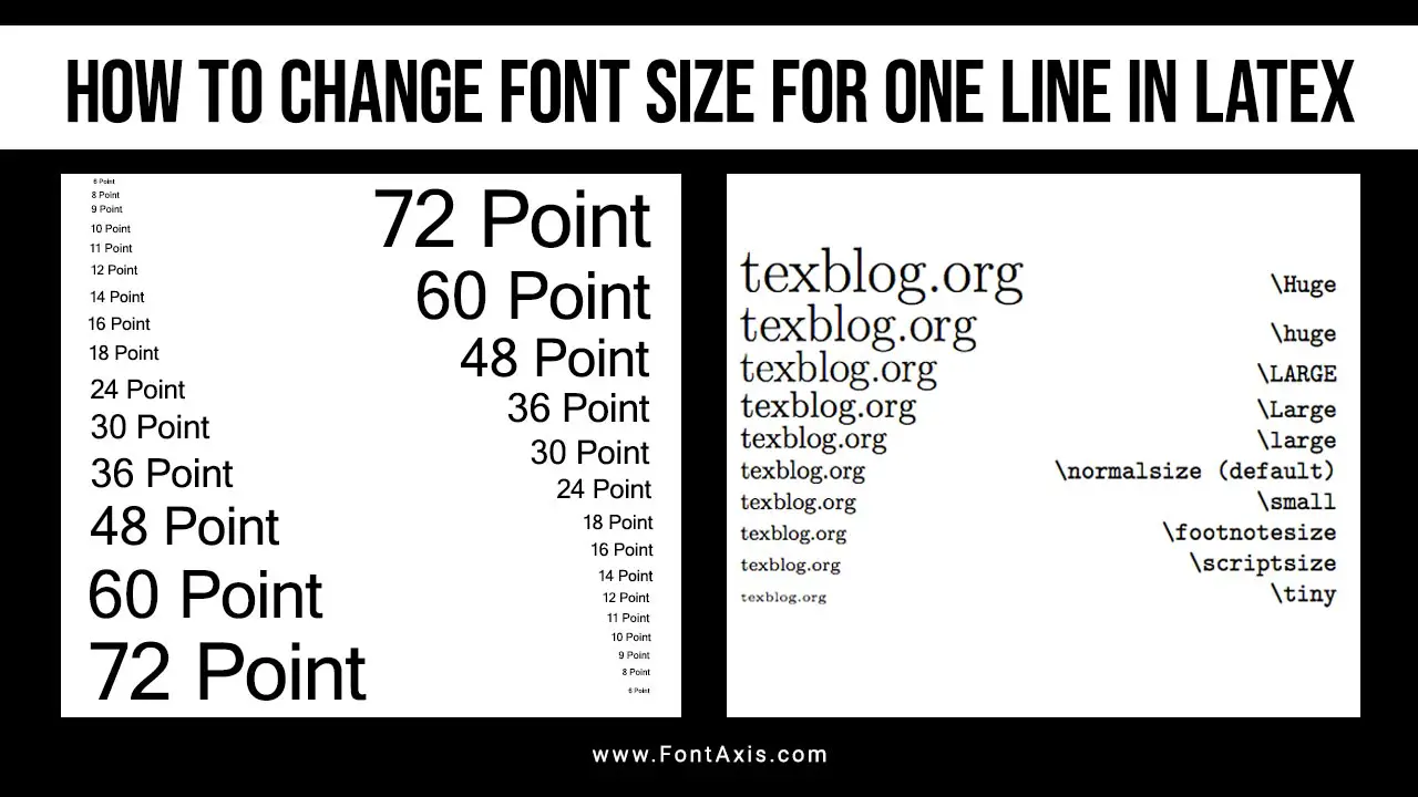 How To Change Font Size For One Line In Latex