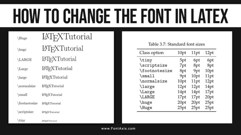 How To Change The Font In Latex