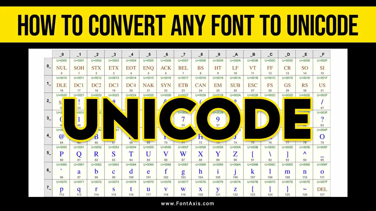 How To Convert Any Font To Unicode