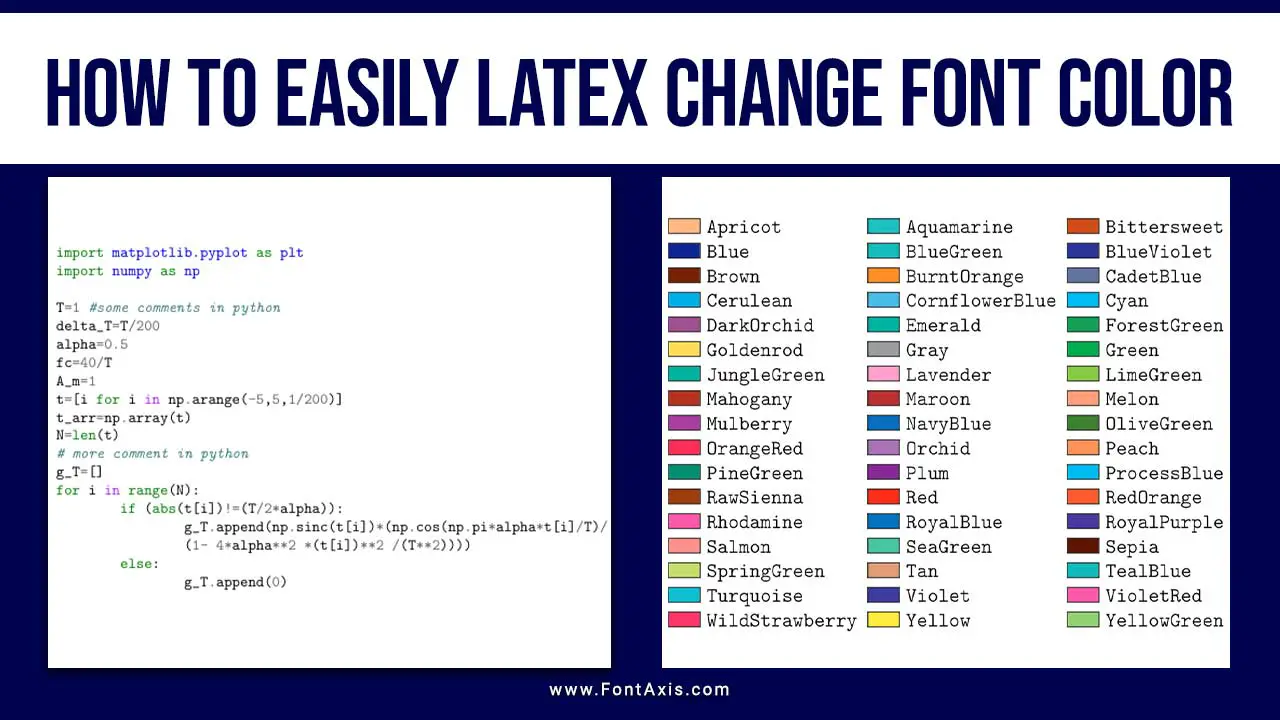 How To Easily Latex Change Font Color