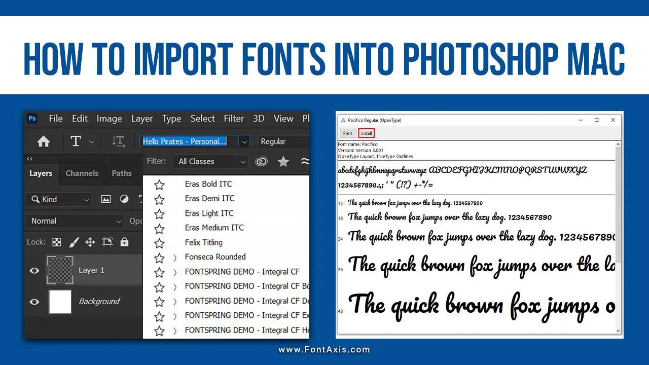 How To Import Fonts Into Photoshop Mac