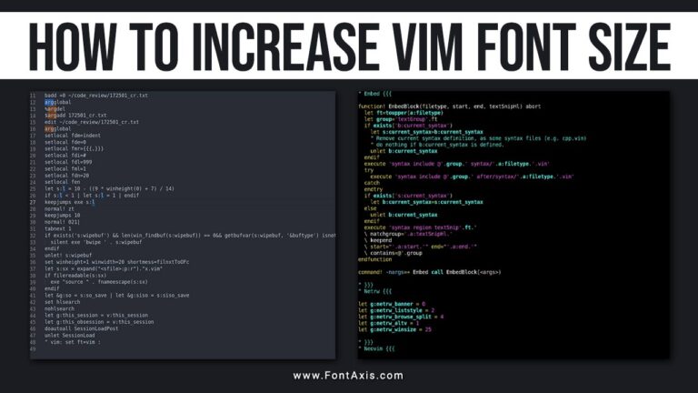 How To Increase Vim Font Size