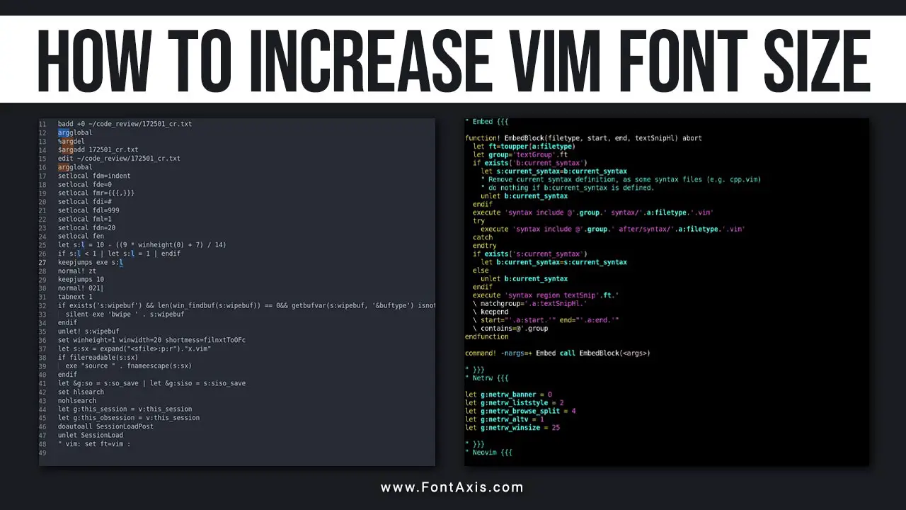 How To Increase Vim Font Size