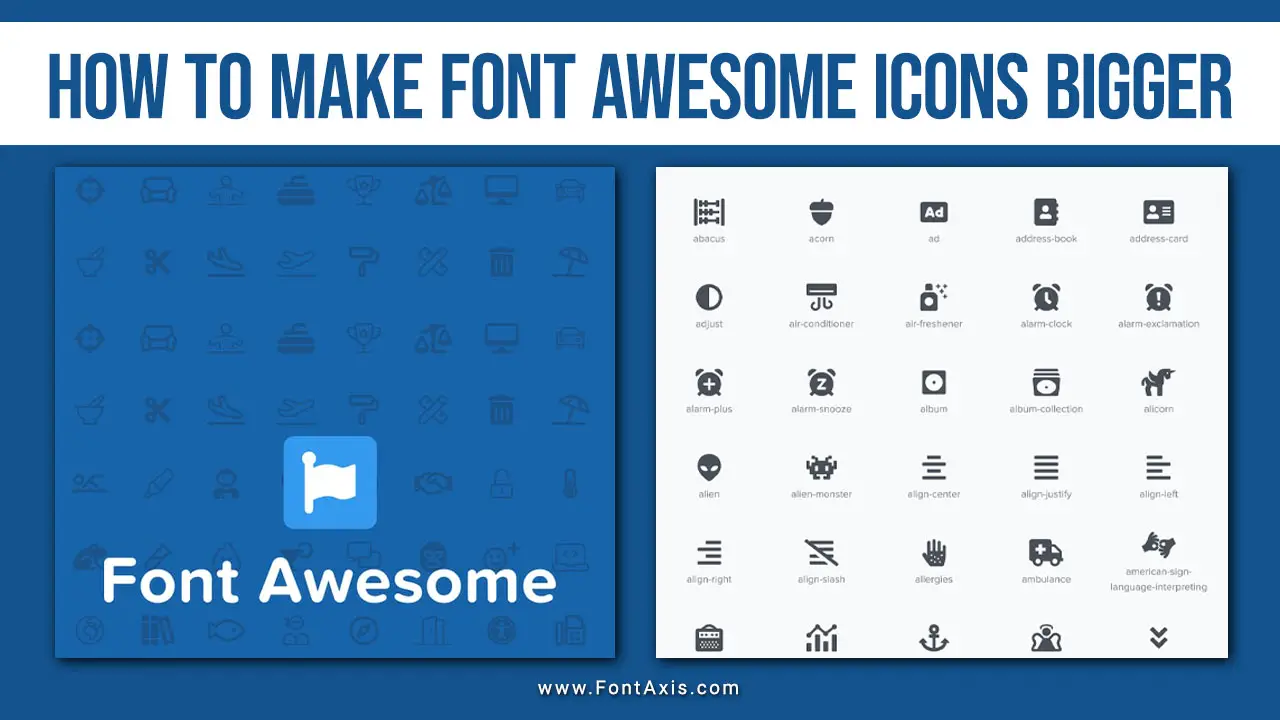 How To Make Font Awesome Icons Bigger