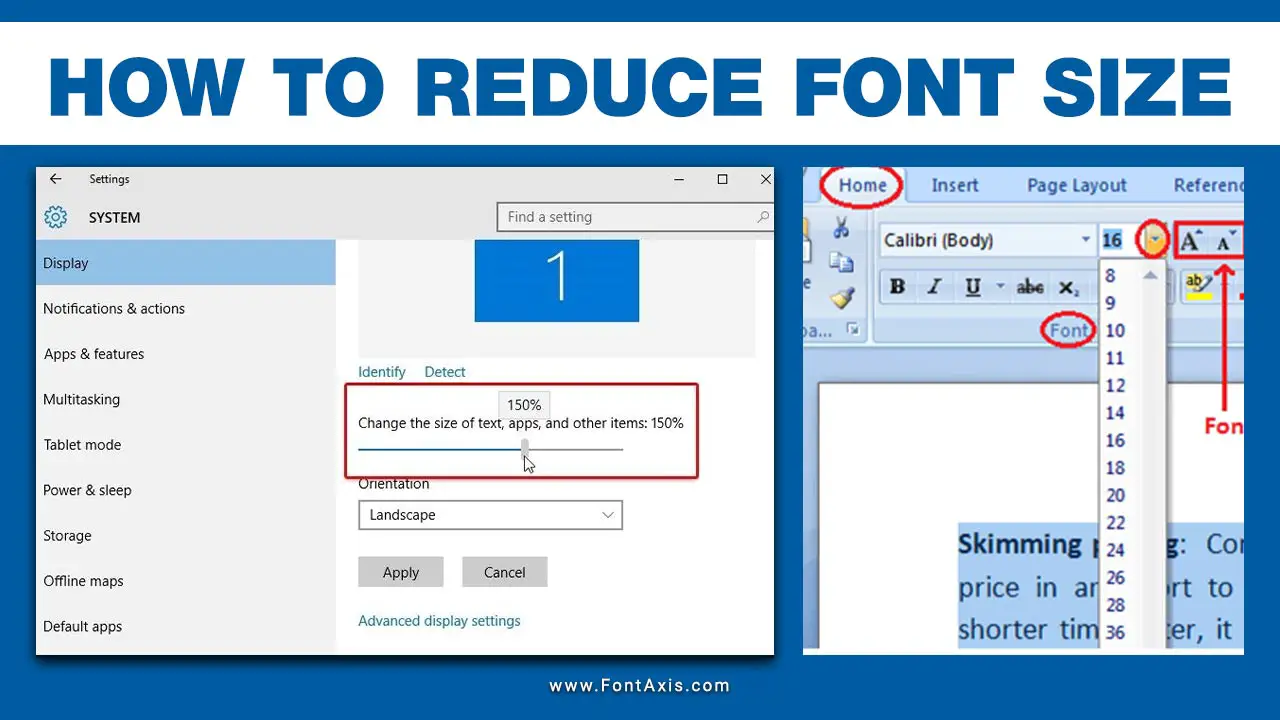 How To Reduce Font Size