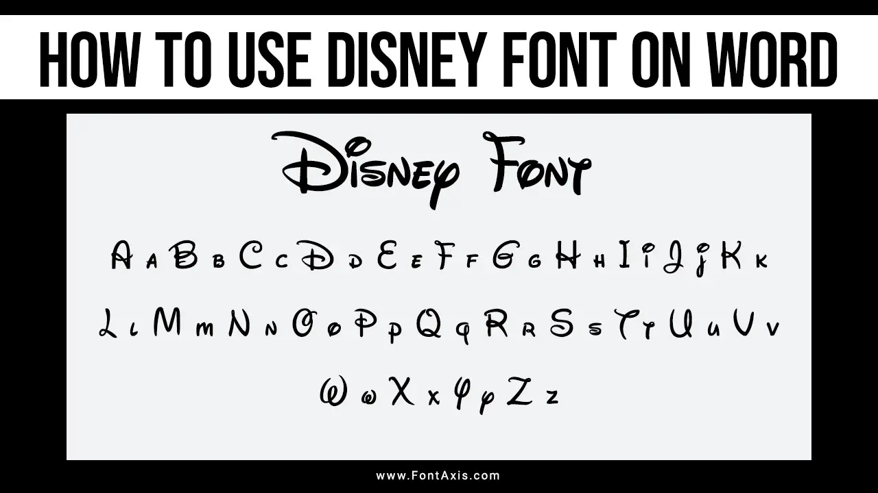 How To Use Disney Font On Word