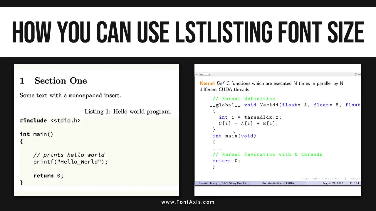 How You Can Use Lstlisting Font Size