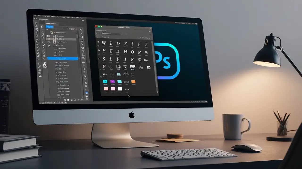 Open Adobe Photoshop And Access The Font