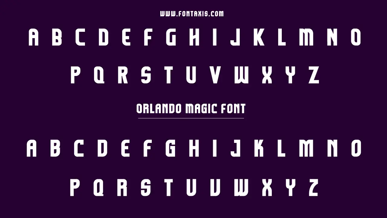 Orlando Magic Font Information