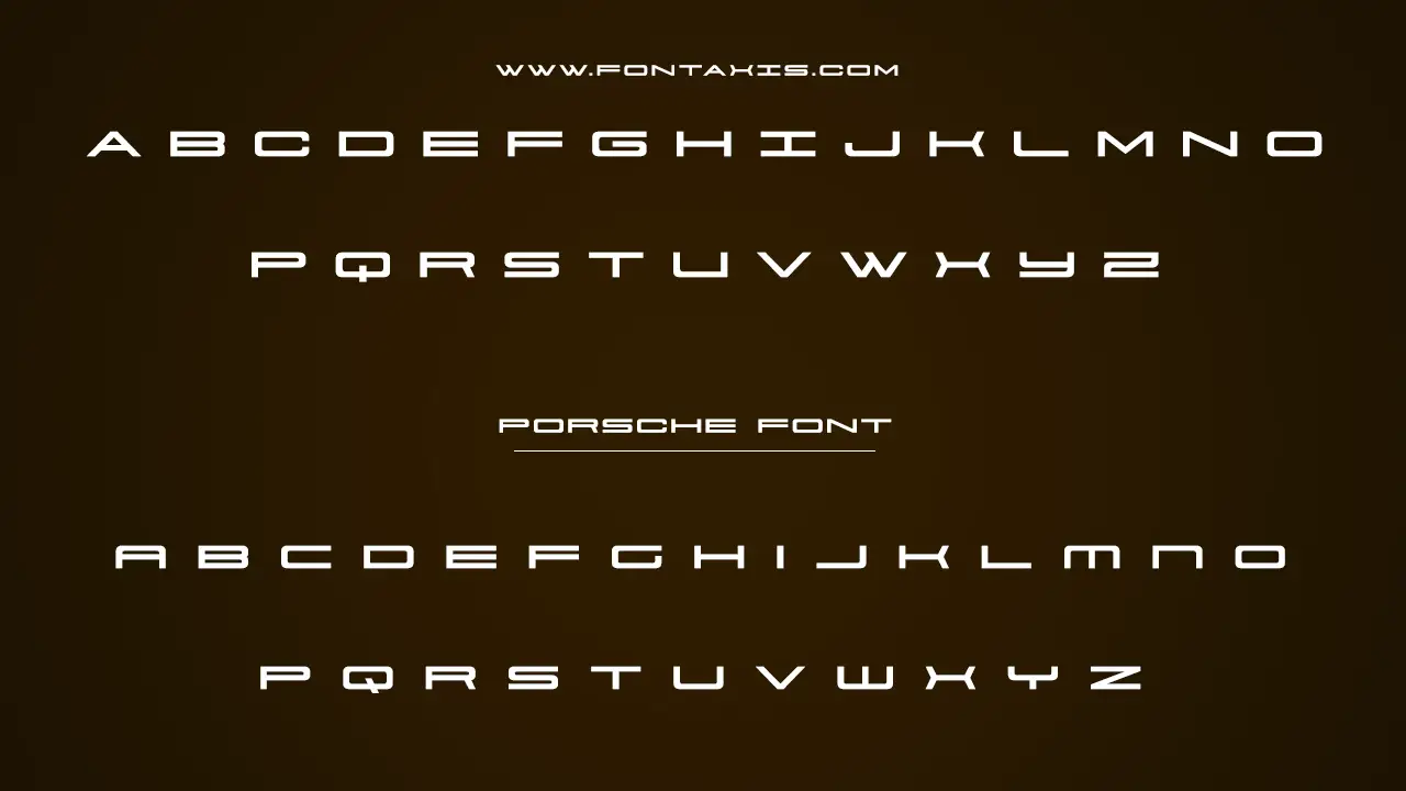 Porsche Font Information