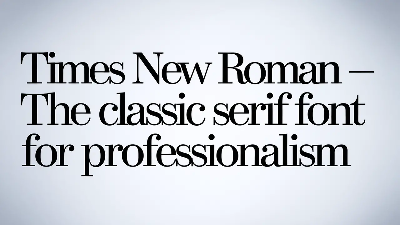 Times New Roman – The Classic Serif Font For Professionalism