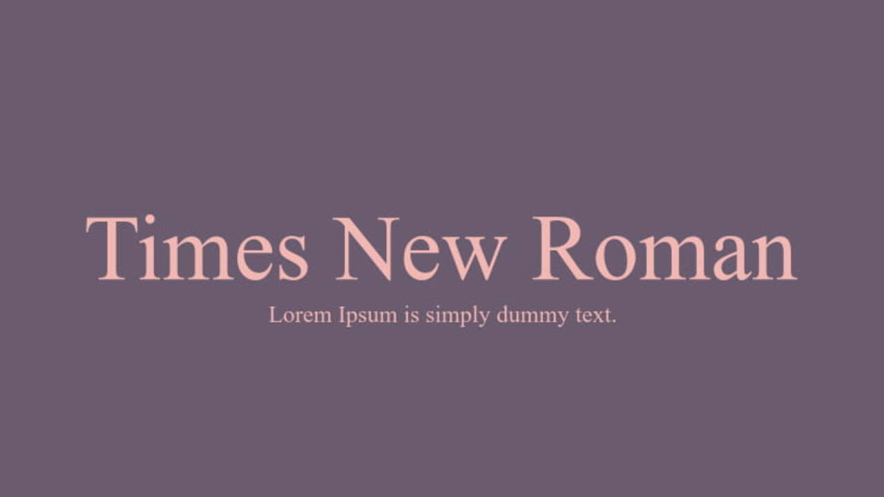 Times New Roman