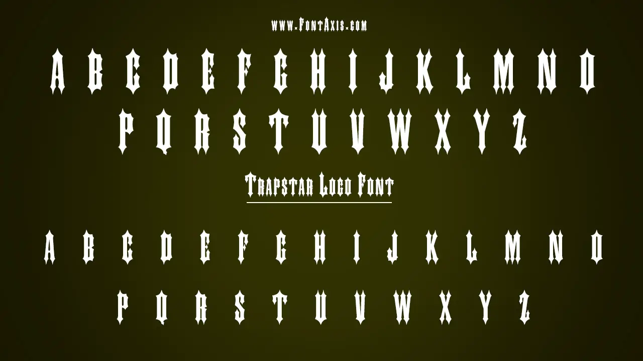 Trapstar Logo Font Information