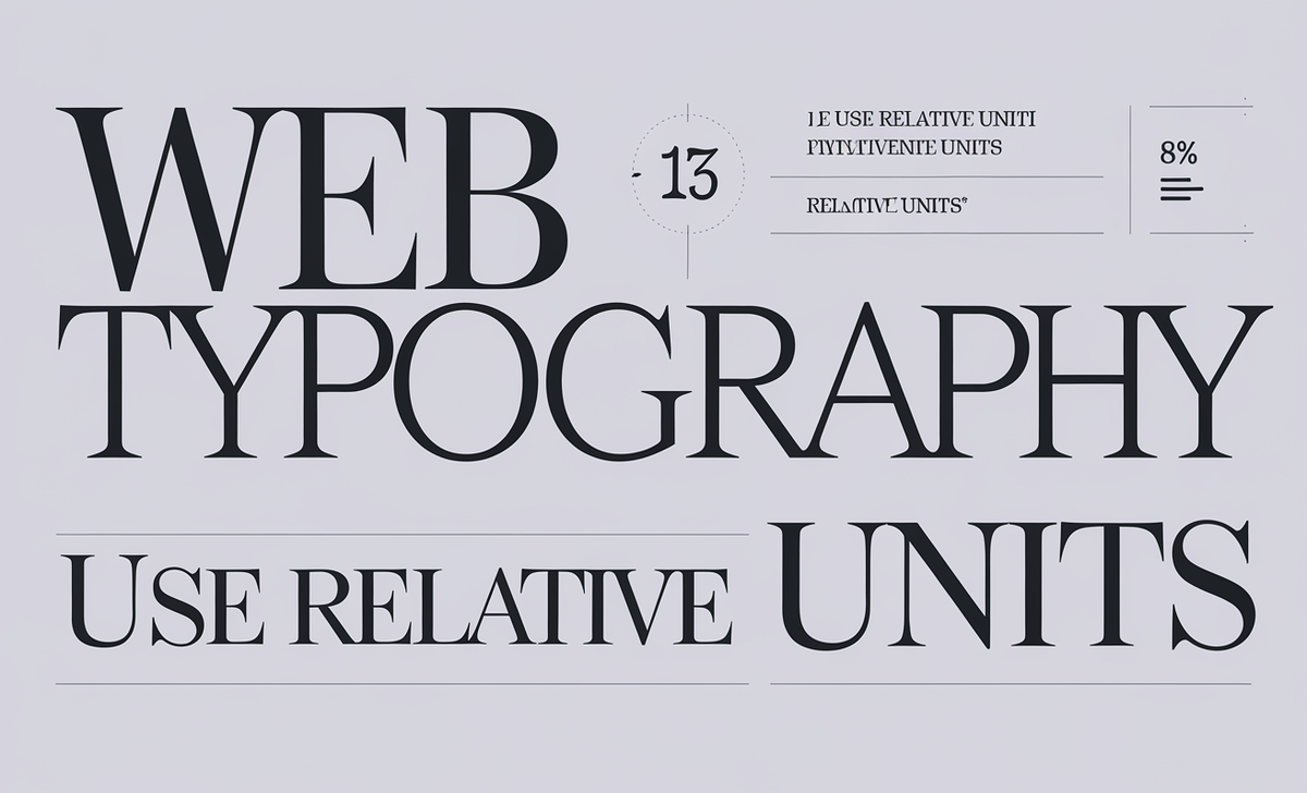 Use Relative Units For Web Typography