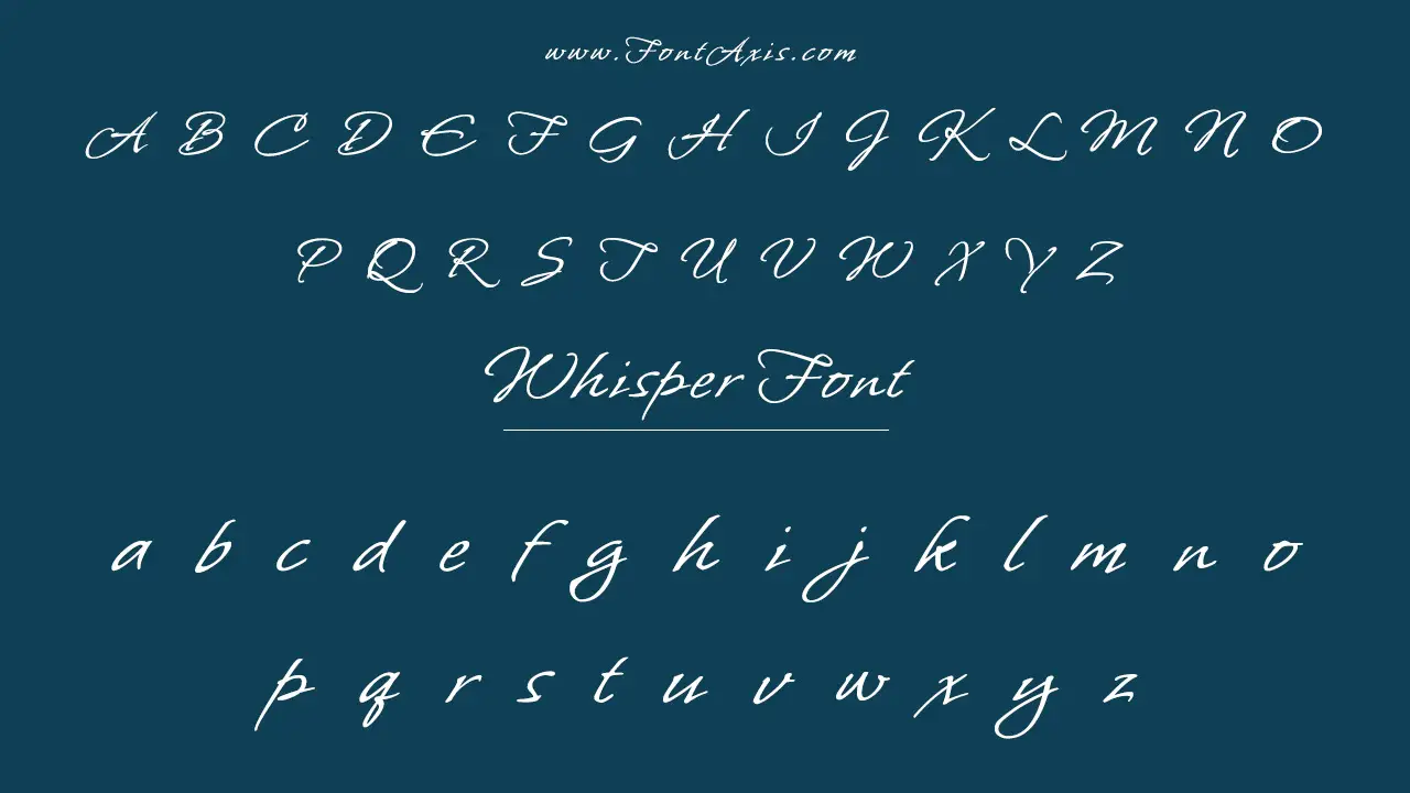 Whisper Font Information