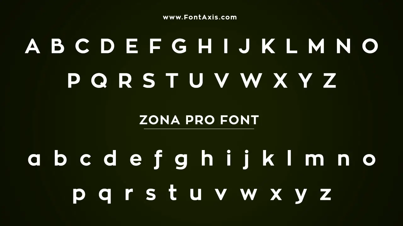 Zona Pro Font Information