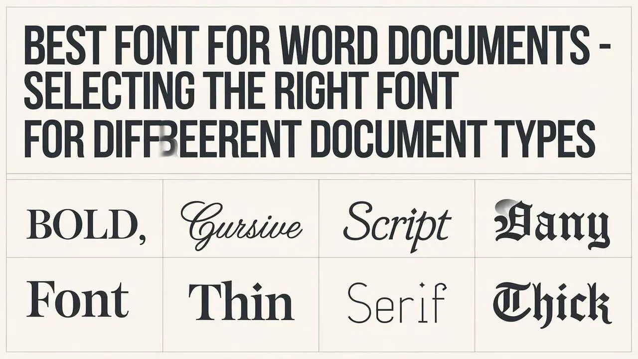 Best Font For Word Documents - Selecting The Right Font For Different Document Types