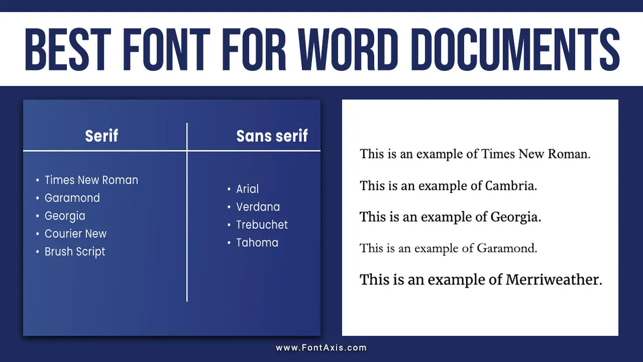 Best Font For Word Documents