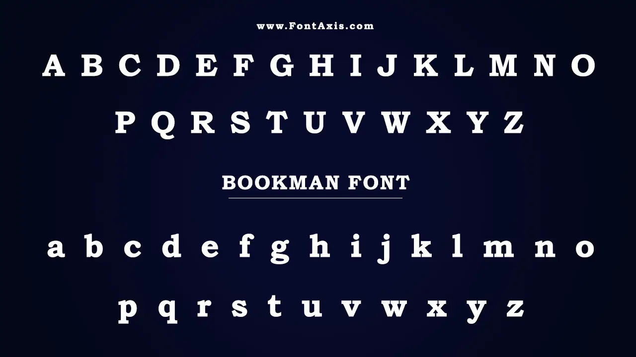 Bookman Font Information