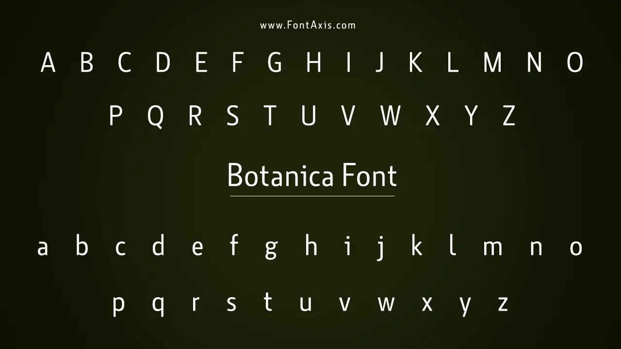 Botanica Font Information