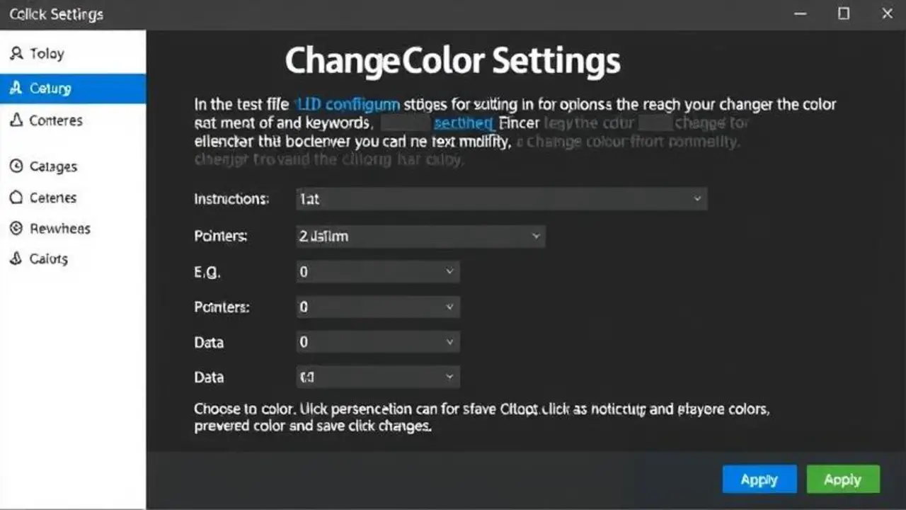 Change Color Settings