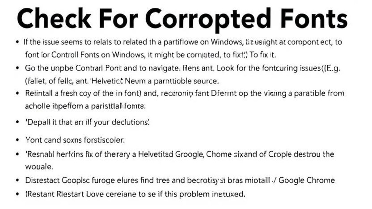 Check For Corrupted Fonts