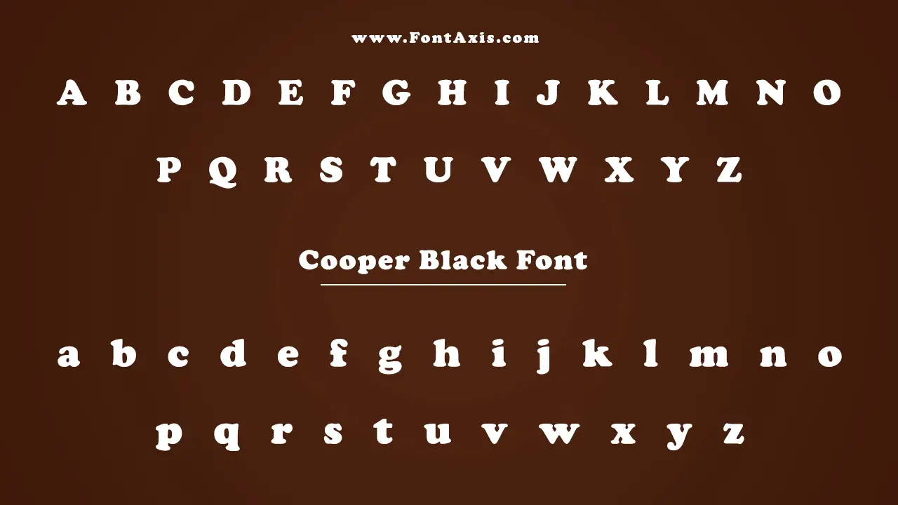 Cooper Black Font Information