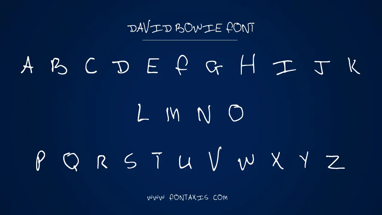 David Bowie Font Information