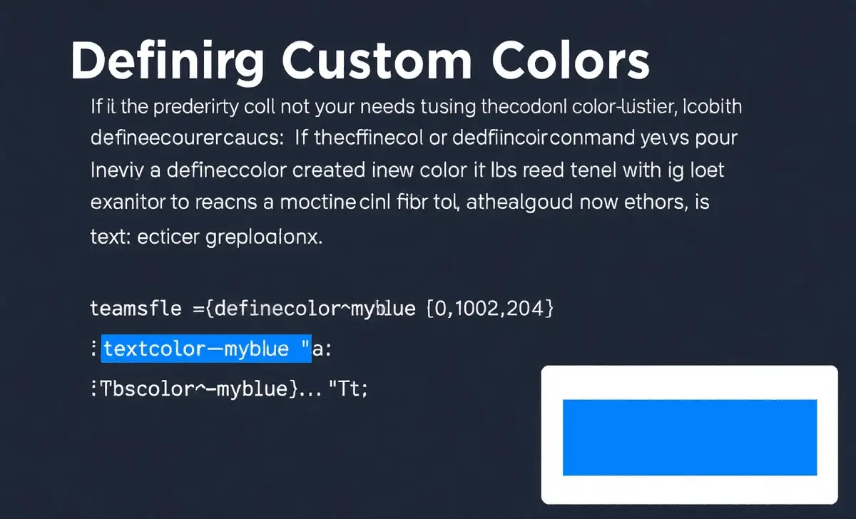 Defining Custom Colors