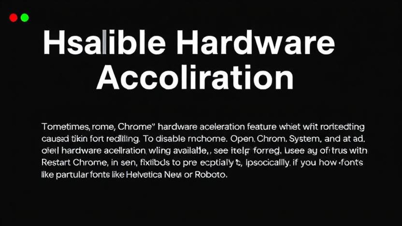 Disable Hardware Acceleration