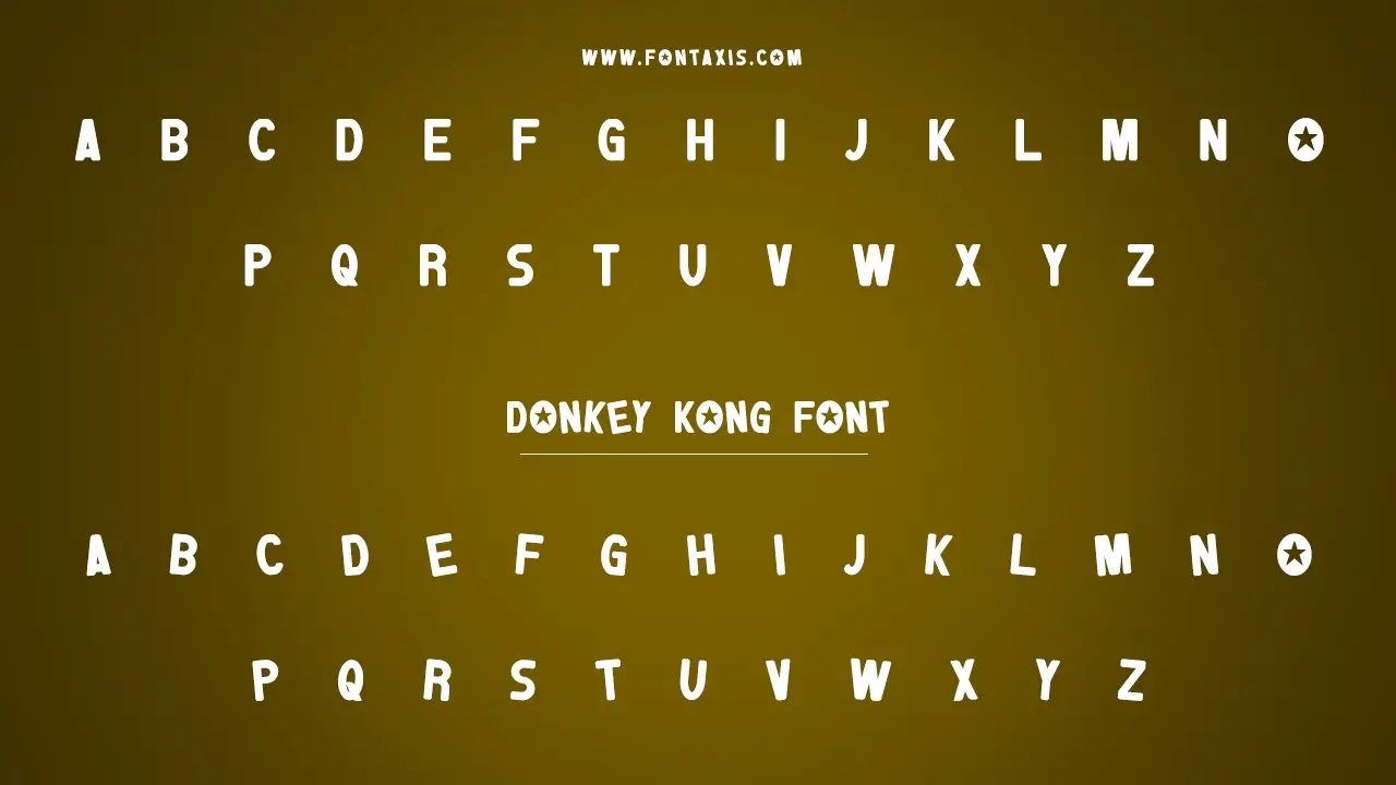 Donkey Kong Font Information