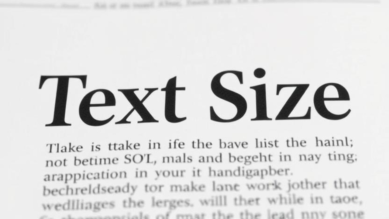 Factors Affecting Text Size Perception