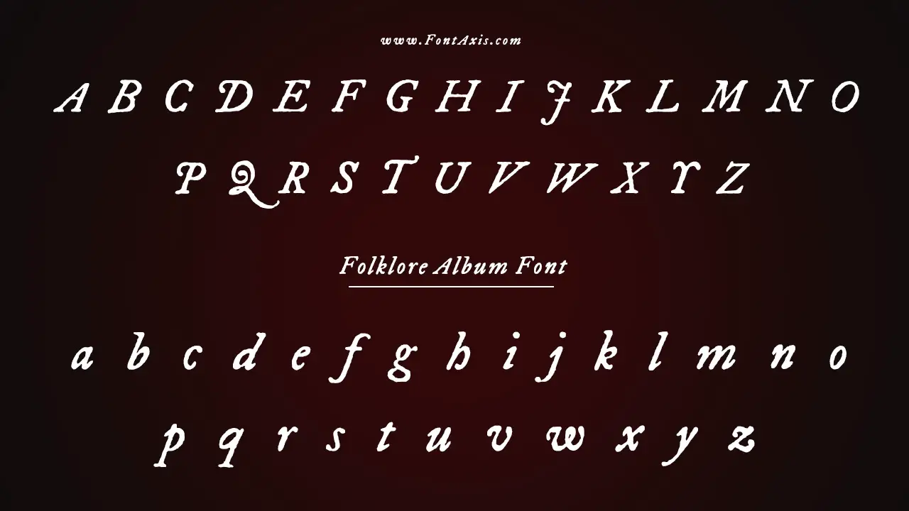 Folklore Album Font Name Information