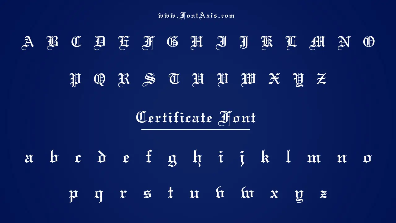 Font Families For Certificates